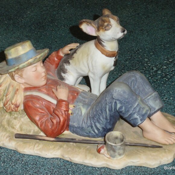 Norman Rockwell “A Boy and His Dog” Figurine Four Seasons Spring CHRISTMAS GIFT - Picture 3 of 11